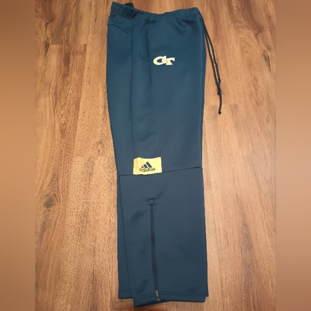 Adidas Georgia Tech Yellow Jackets GT Navy/Gold Warm Up Pants Activewear Sz XXL
